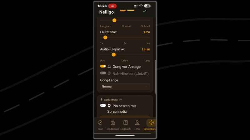 Screenshot der Nelligo App