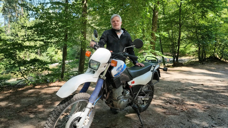 Die XT 600 und ich beim Intro