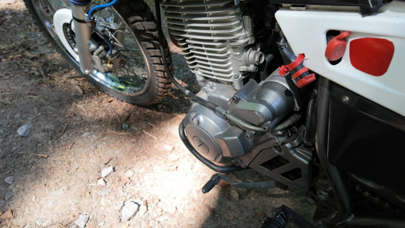 Der fast 600 ccm große Motor der Yamaha XT 600